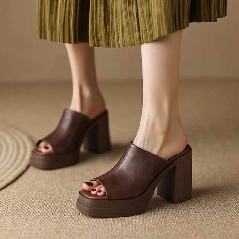 Gigi Leather Platform Sandals