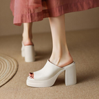 Gigi Leather Platform Sandals