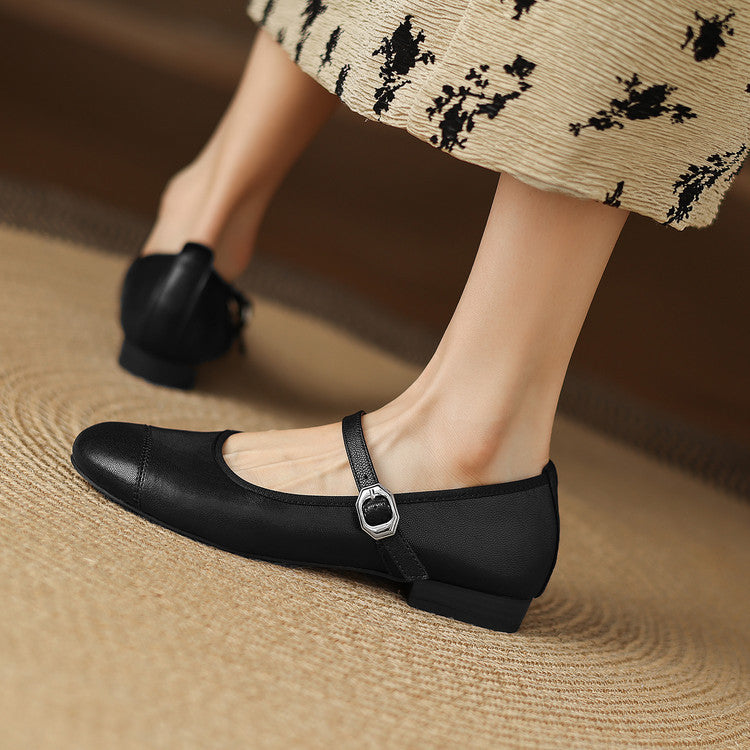 Selena Genuine Leather Flats