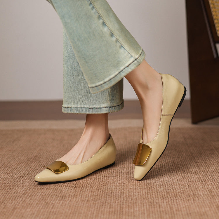 Lorena Genuine Leather Flats
