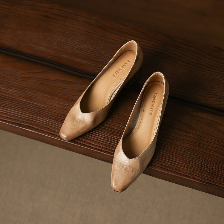Leyla Genuine Leather Heels