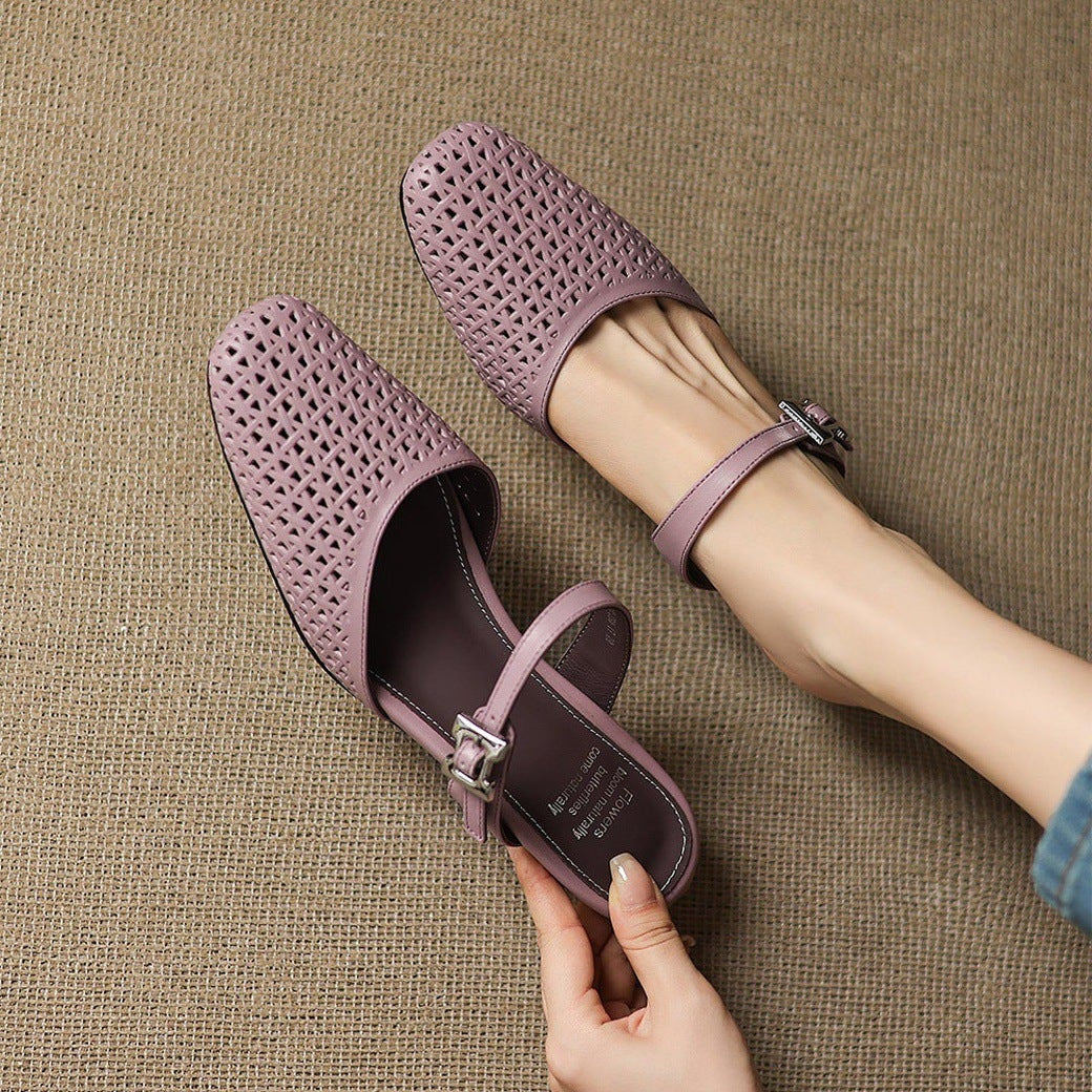 Neola Genuine Leather Mules
