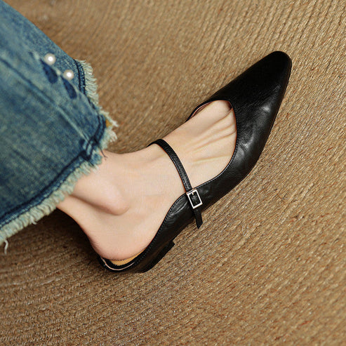 Beosha Genuine Leather Mules