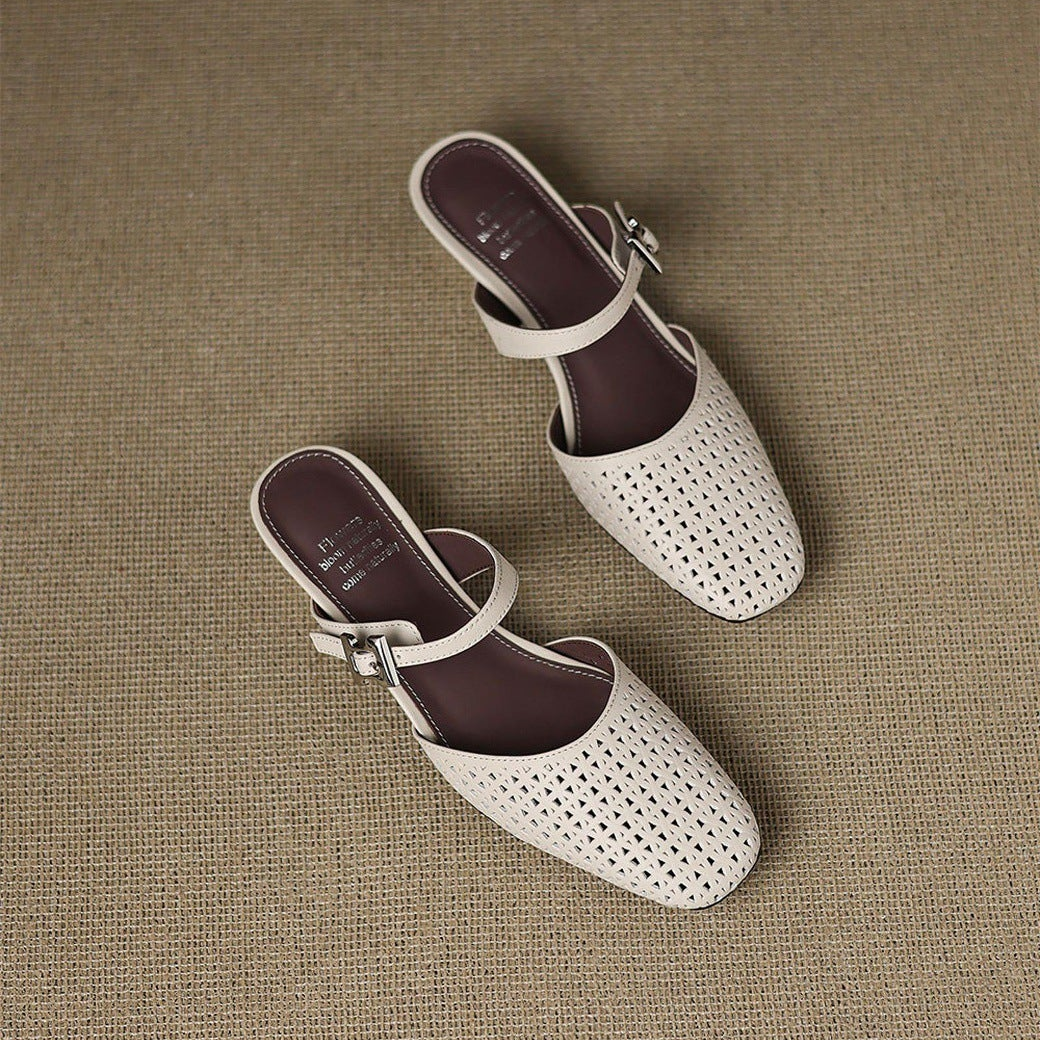 Neola Genuine Leather Mules