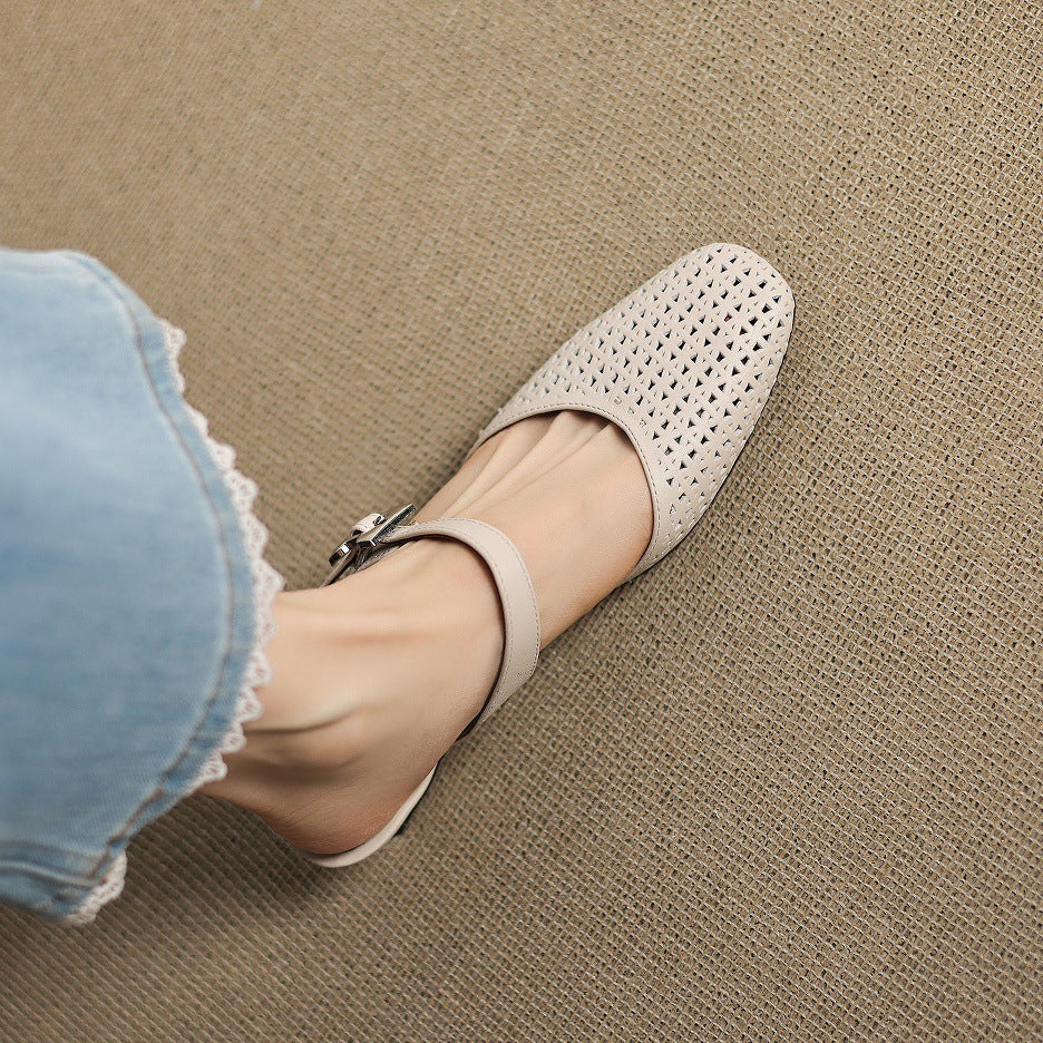 Neola Genuine Leather Mules