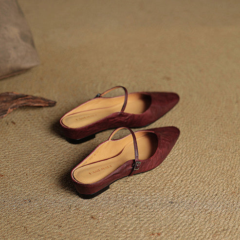 Beosha Genuine Leather Mules