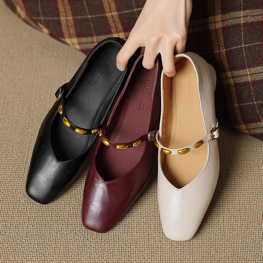 Zera Genuine Leather Flats - Image 12 of 19