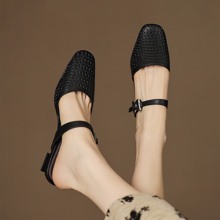 Neola Genuine Leather Mules