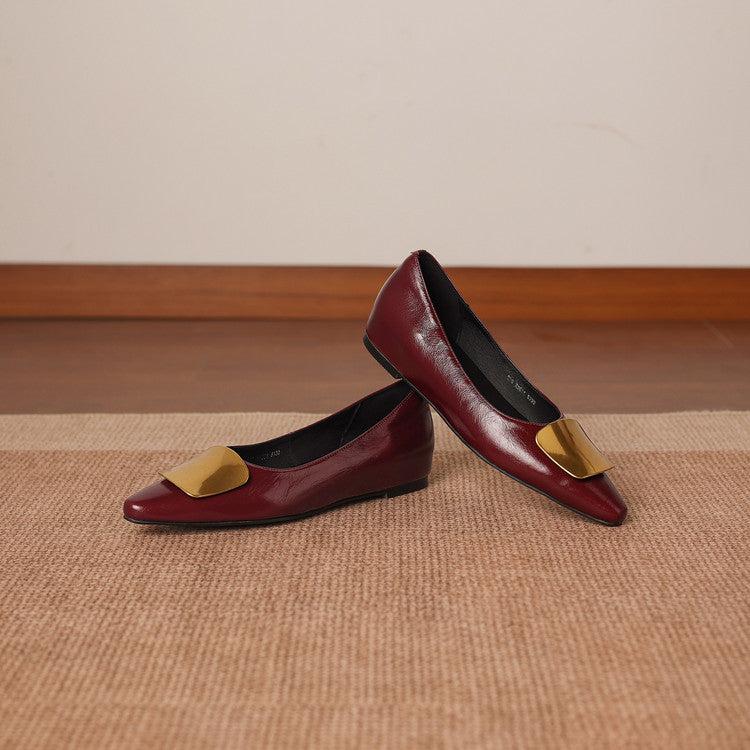 Lorena Genuine Leather Flats
