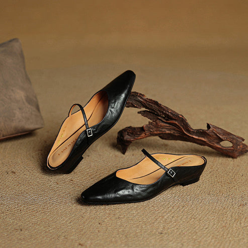 Beosha Genuine Leather Mules