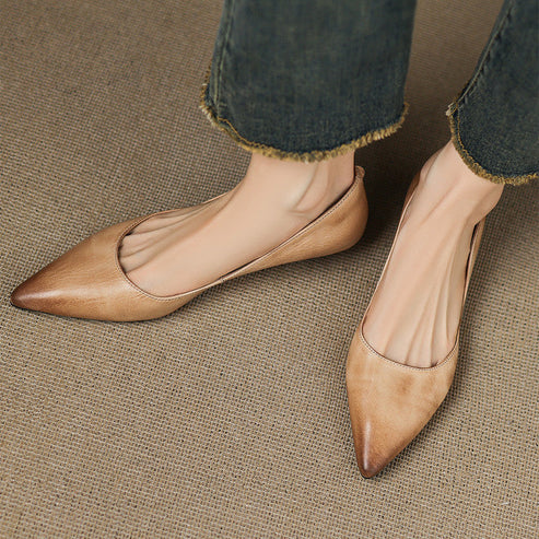 Arlena Genuine Leather Flats