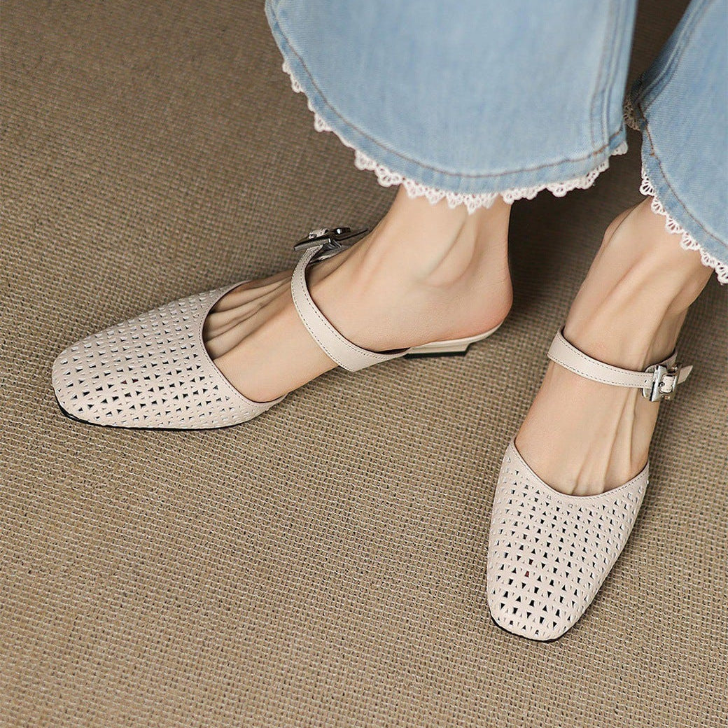 Neola Genuine Leather Mules