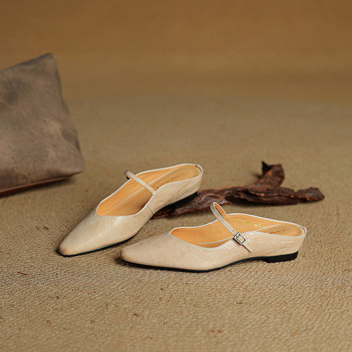 Beosha Genuine Leather Mules