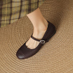 Selena Genuine Leather Flats