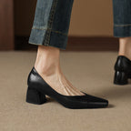 Leyla Genuine Leather Heels