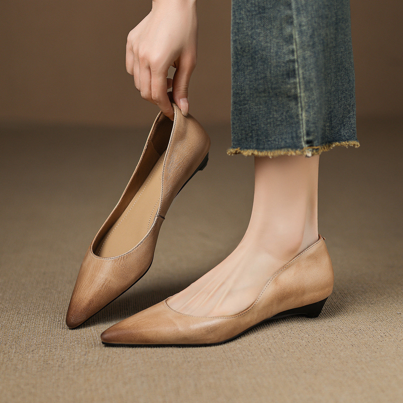 Arlena Genuine Leather Flats
