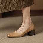 Leyla Genuine Leather Heels
