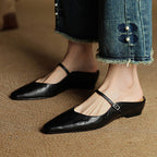 Beosha Genuine Leather Mules