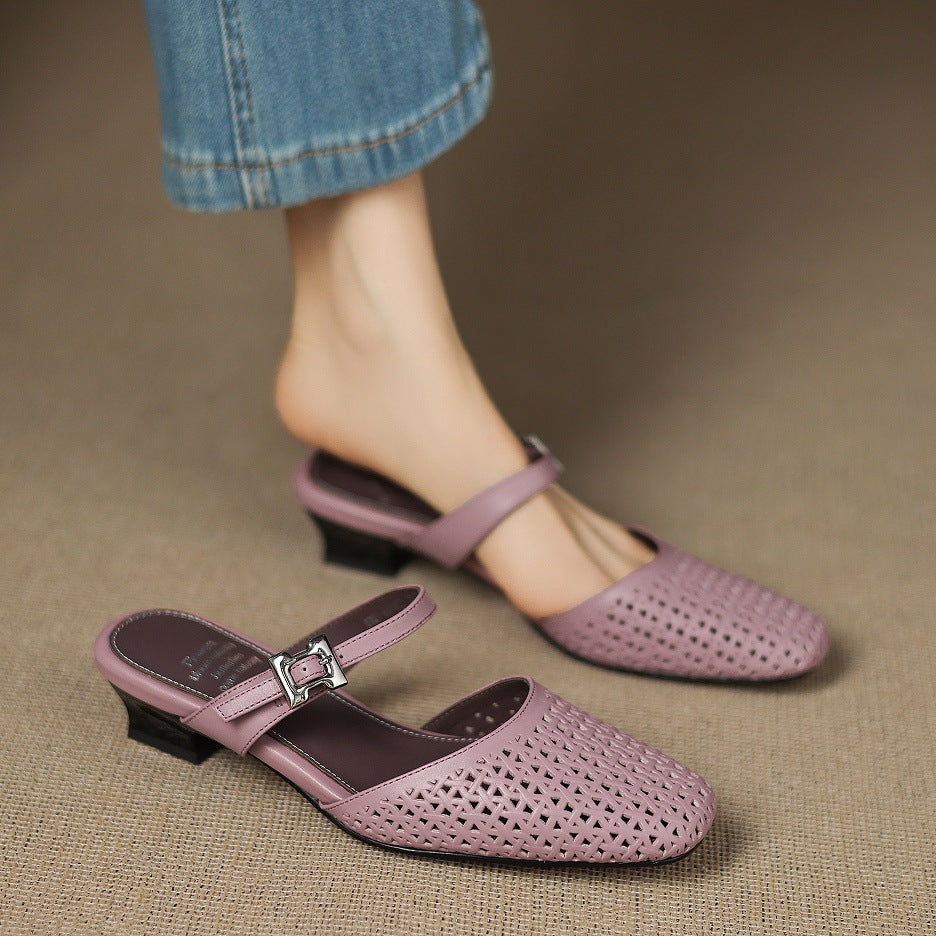 Neola Genuine Leather Mules
