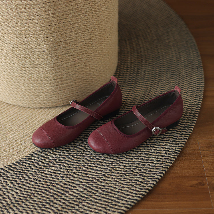 Selena Genuine Leather Flats