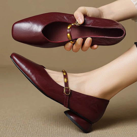 Zera Genuine Leather Flats - Image 4 of 19
