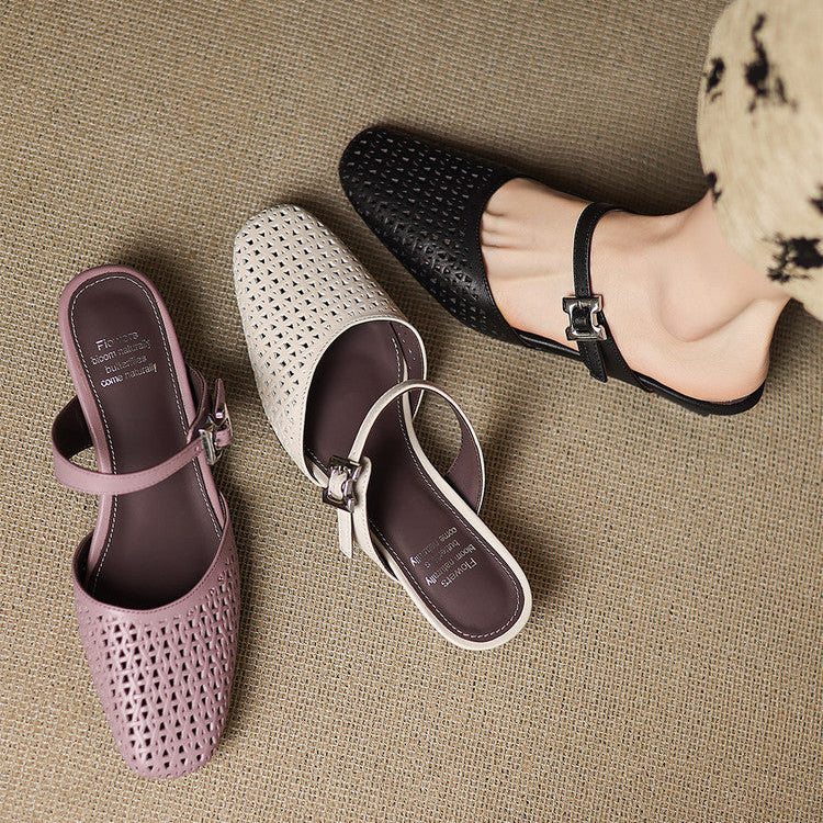 Neola Genuine Leather Mules
