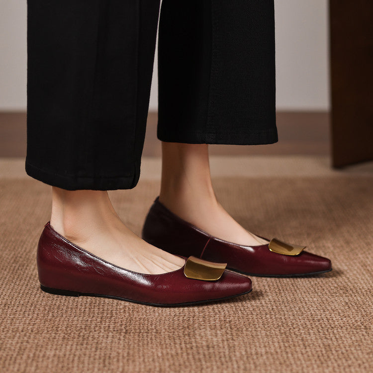 Lorena Genuine Leather Flats