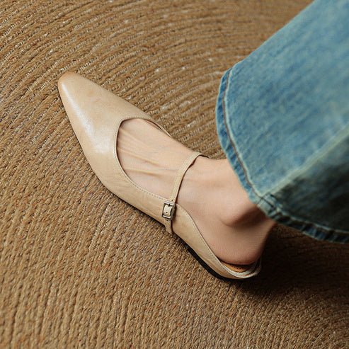 Beosha Genuine Leather Mules
