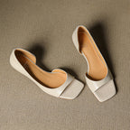 Delia Peep Toe Genuine Leather Heels
