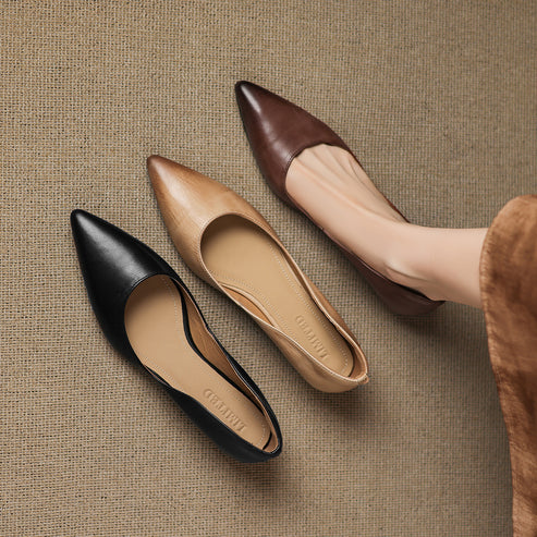 Arlena Genuine Leather Flats