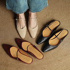 Beosha Genuine Leather Mules