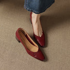 Leyla Genuine Leather Heels