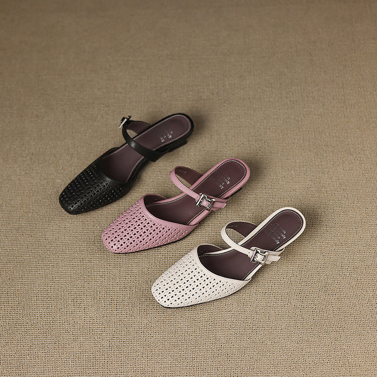 Neola Genuine Leather Mules