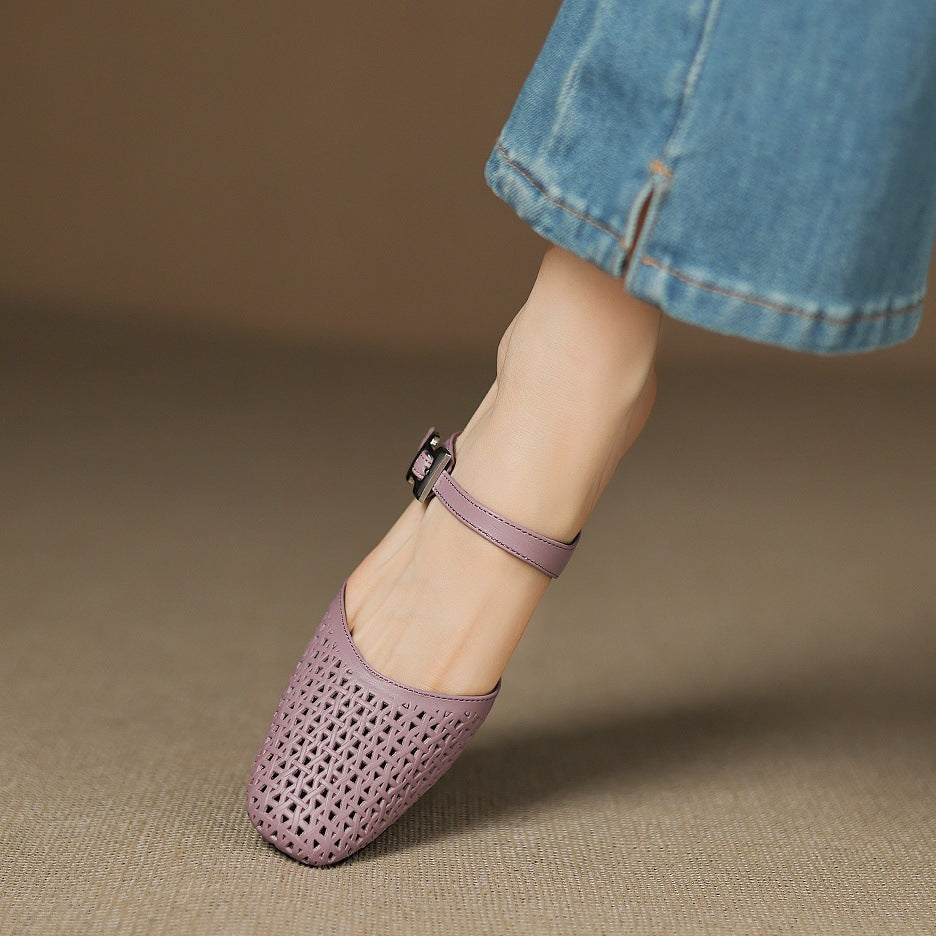 Neola Genuine Leather Mules