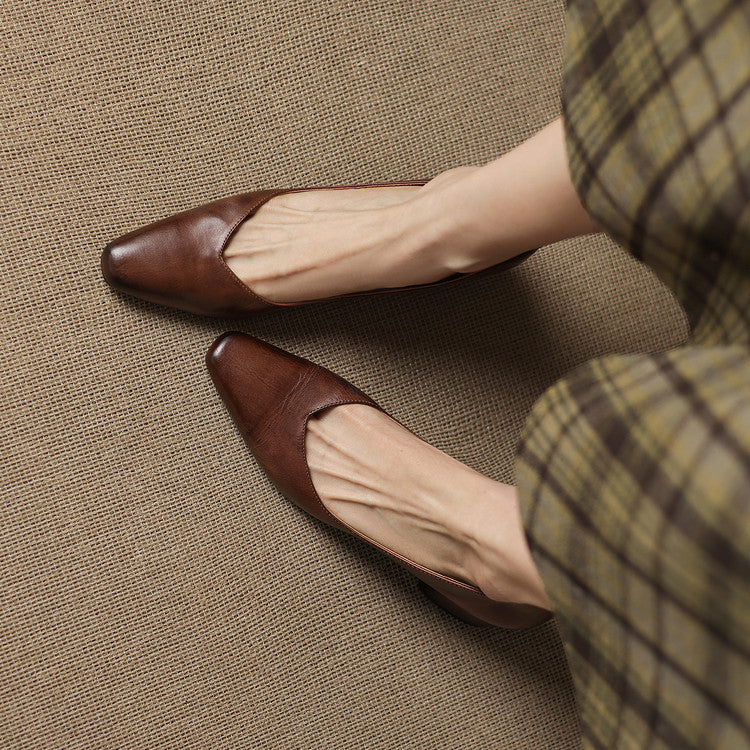 Leyla Genuine Leather Heels
