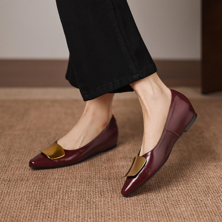 Lorena Genuine Leather Flats