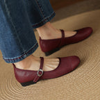 Selena Genuine Leather Flats