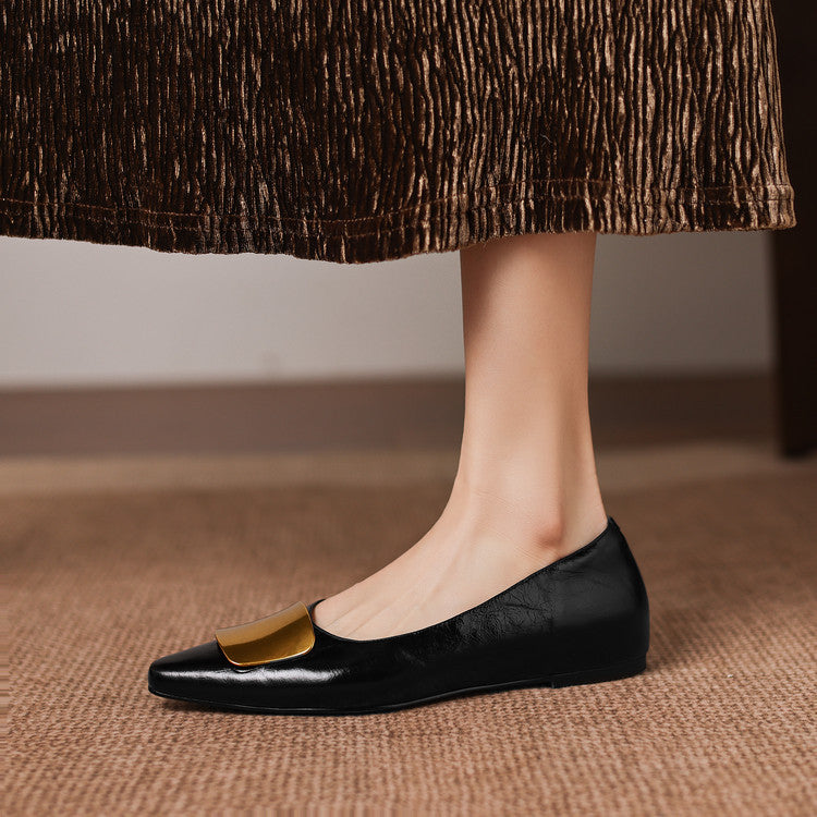 Lorena Genuine Leather Flats