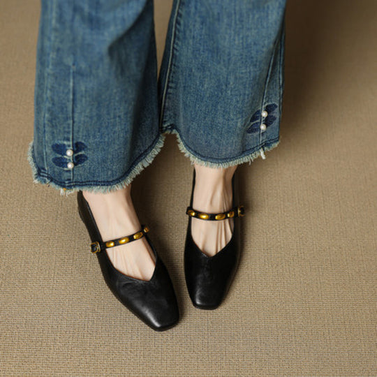 Zera Genuine Leather Flats - Image 15 of 19