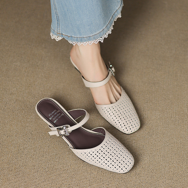 Neola Genuine Leather Mules