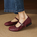 Selena Genuine Leather Flats