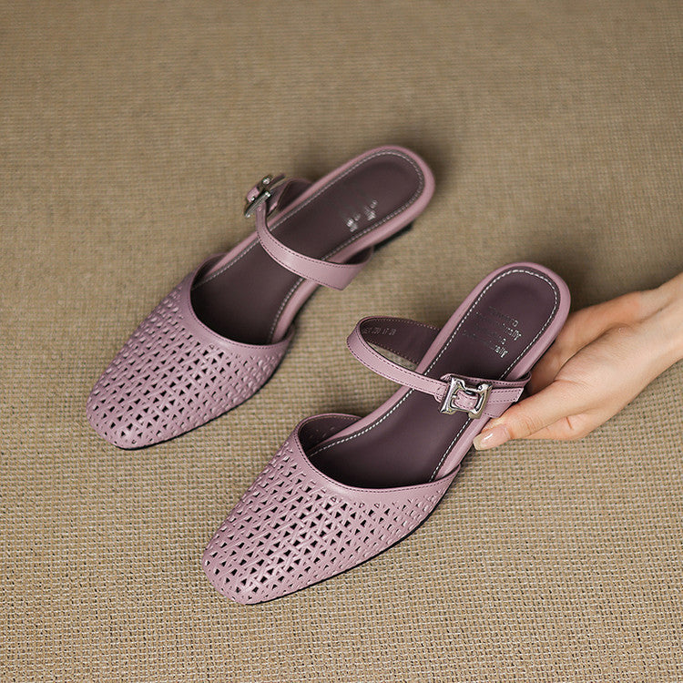 Neola Genuine Leather Mules