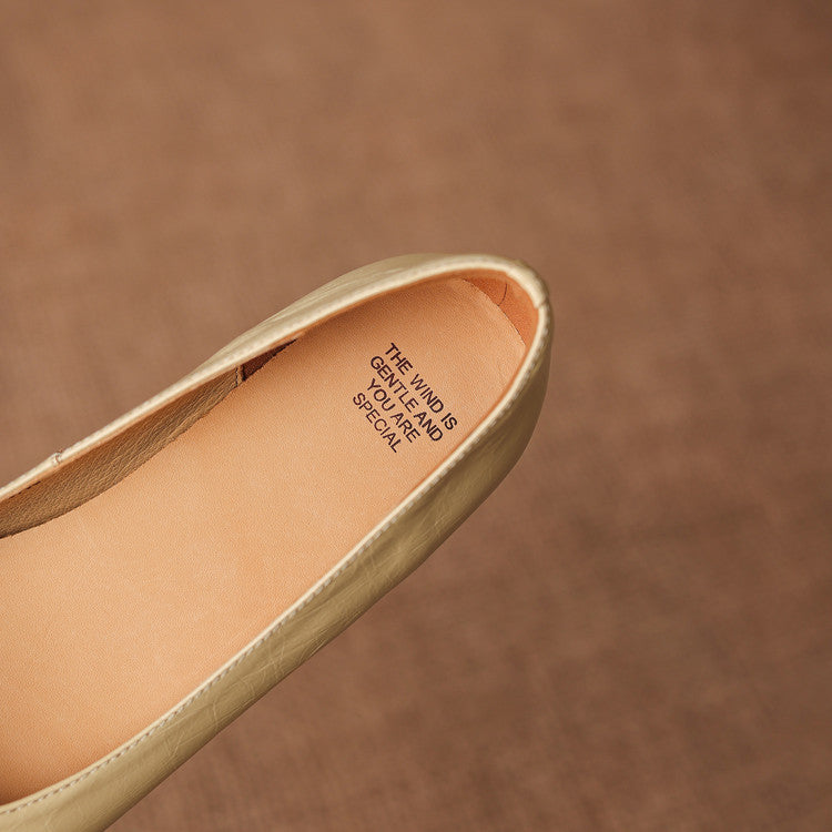 Lorena Genuine Leather Flats