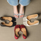 Delia Peep Toe Genuine Leather Heels