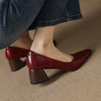 Leyla Genuine Leather Heels