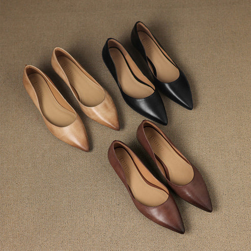 Arlena Genuine Leather Flats
