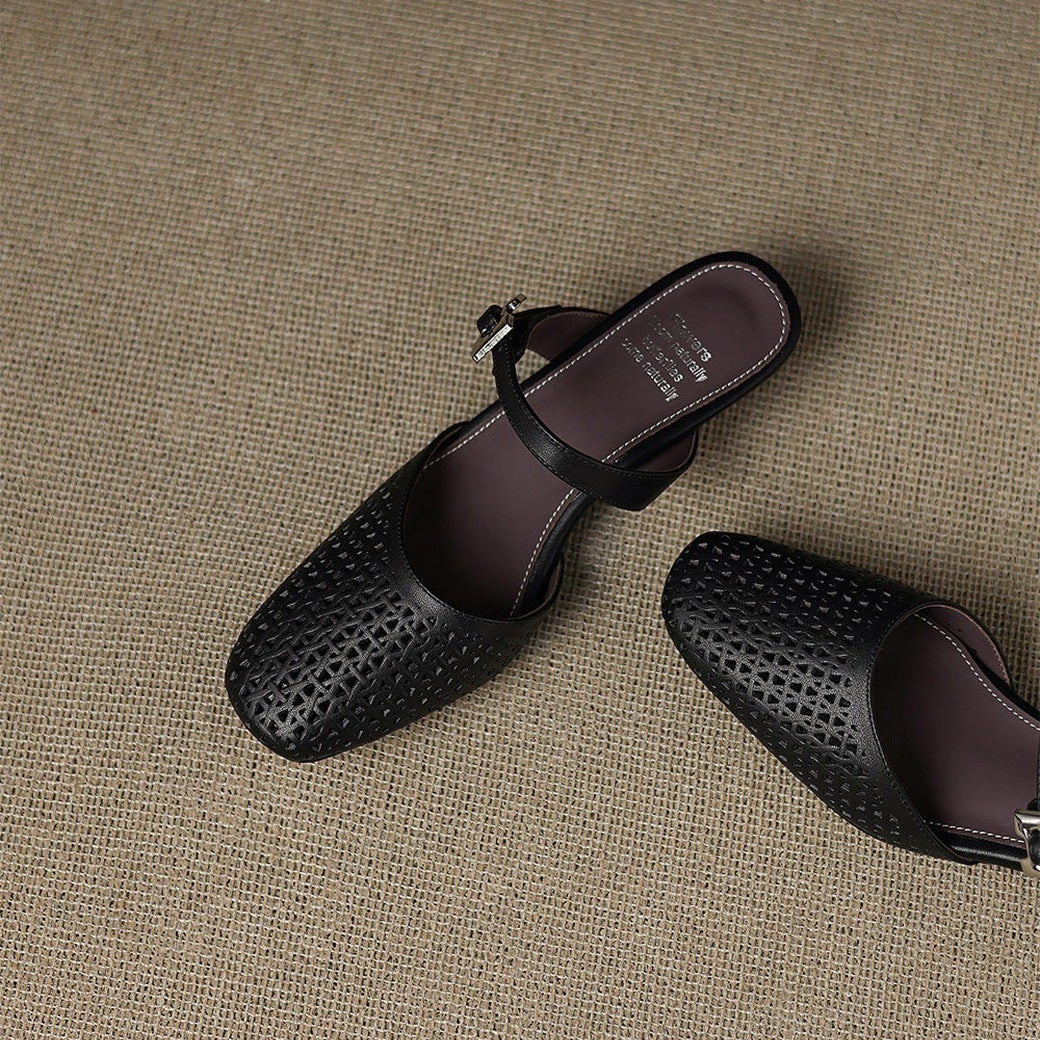 Neola Genuine Leather Mules