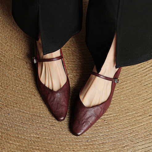 Beosha Genuine Leather Mules