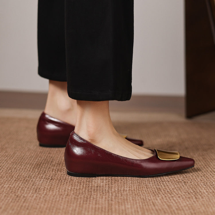Lorena Genuine Leather Flats