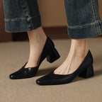 Leyla Genuine Leather Heels